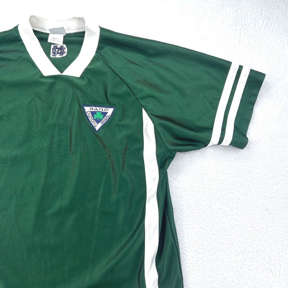 VTG Augusta Sportswear Notre Dame Fighting Irish Band ND Jersey Med Green Shirt - Picture 2 of 10